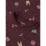 Name It Burgundy Christmas Nmfvismas Ls Nightgown
