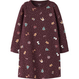 Name It Burgundy Christmas Nmfvismas Ls Nightgown