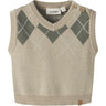 Lil'Atelier White Pepper Mulled Basil Nbmronan Knit Vest Lil