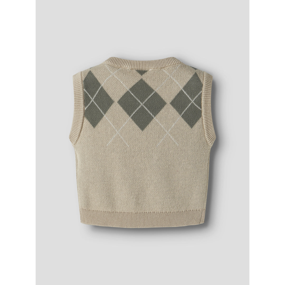 Lil'Atelier White Pepper Mulled Basil Nbmronan Knit Vest Lil