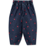 Fliink Dark Denim Blue Donna Embr. Denim Pants