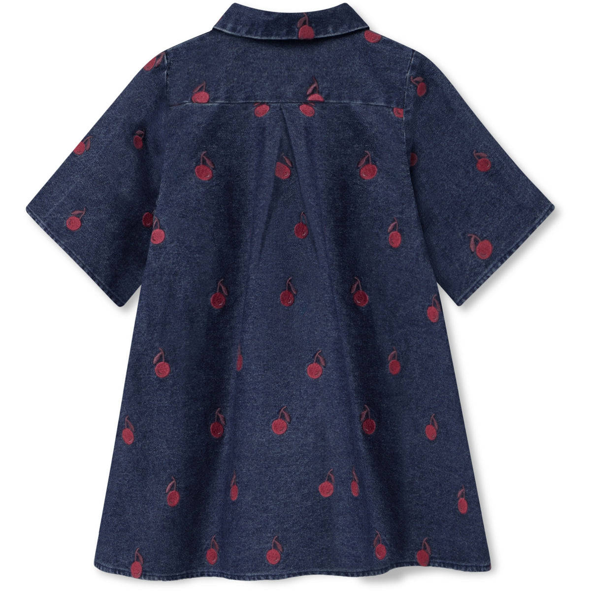 Fliink Dark Denim Blue Donna Embr Shirt Dress