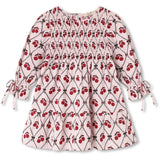 Fliink Rose Smoke Aop Winter Glitter Berry Dress