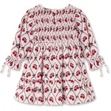 Fliink Rose Smoke Aop Winter Glitter Berry Dress
