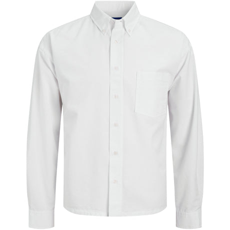 Jack & Jones White Jwhtheo Boxy Oxford Shirt Ls Jnr
