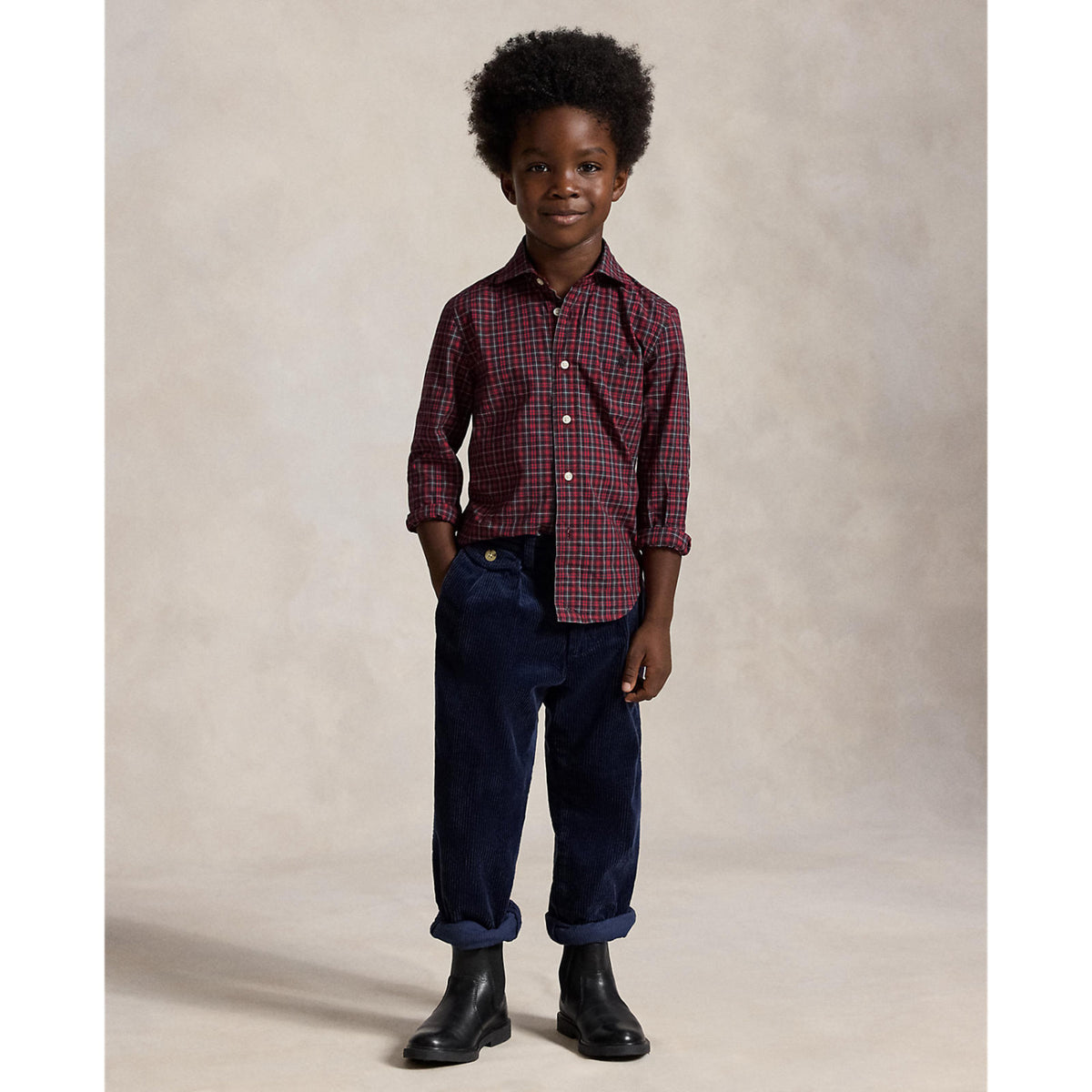 Polo Ralph Lauren #B7457 Red Green Multi Sport Shirt