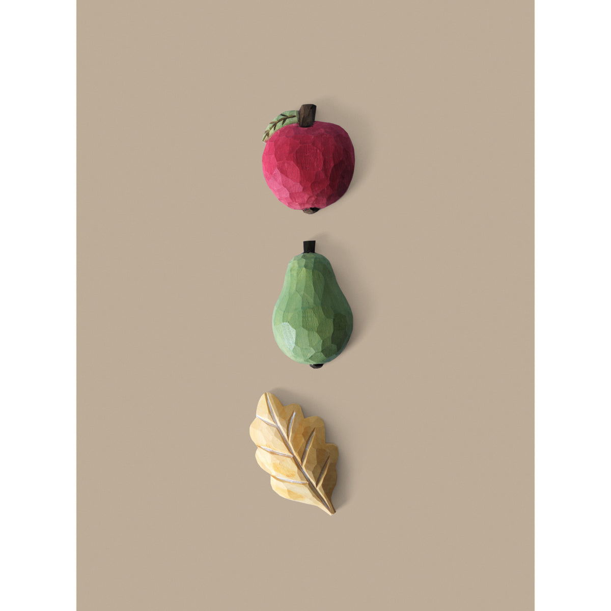 Ferm Living Multi Forest Hand-carved Magnets 3 Pack