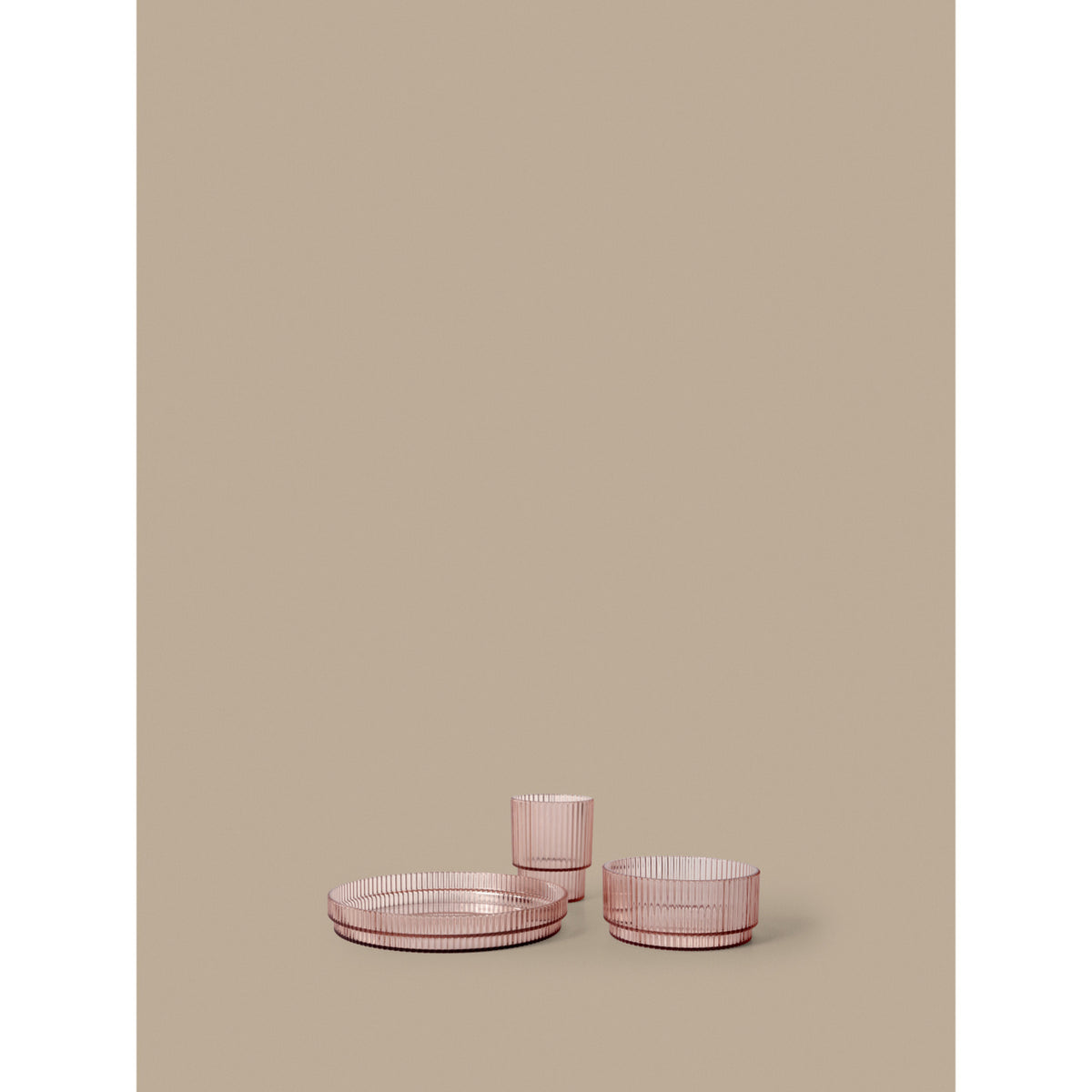 Ferm Living Blush Ripple Kids Dinner Set