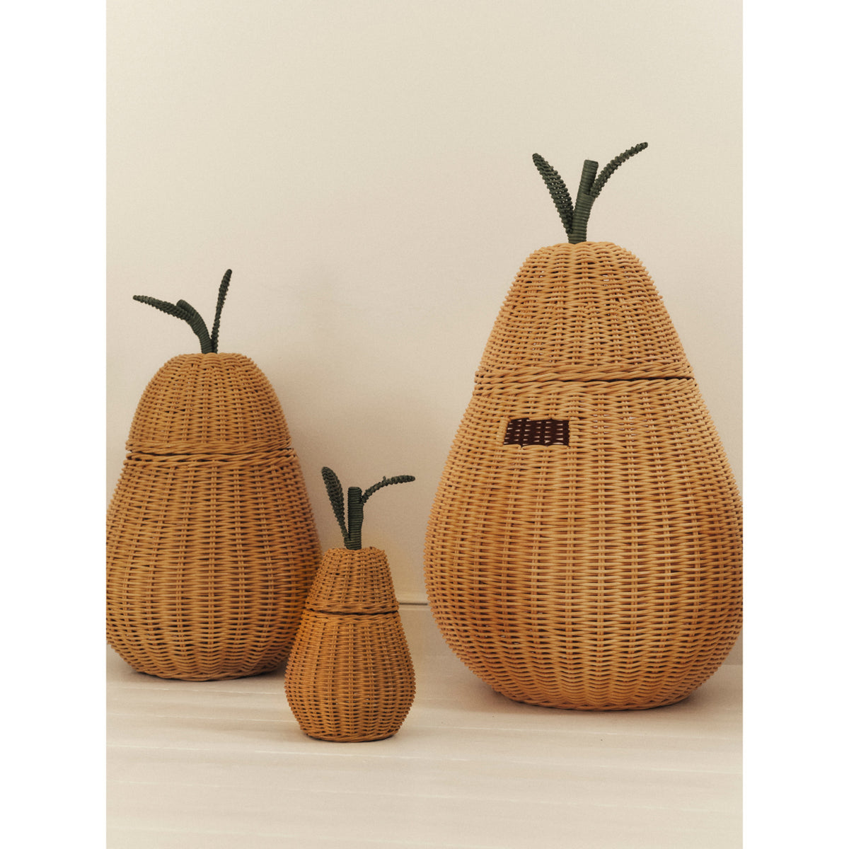 Ferm Living Natural Pear 브레이드 수납 추가 구성 Large