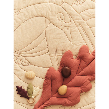 Ferm Living Tea Green/Baked Clay Leaf Cushions 2 팩