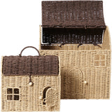 Ferm Living Natural/Dark Brown Casu 수납 Houses 2 팩