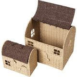 Ferm Living Natural/Dark Brown Casu 수납 Houses 2 팩