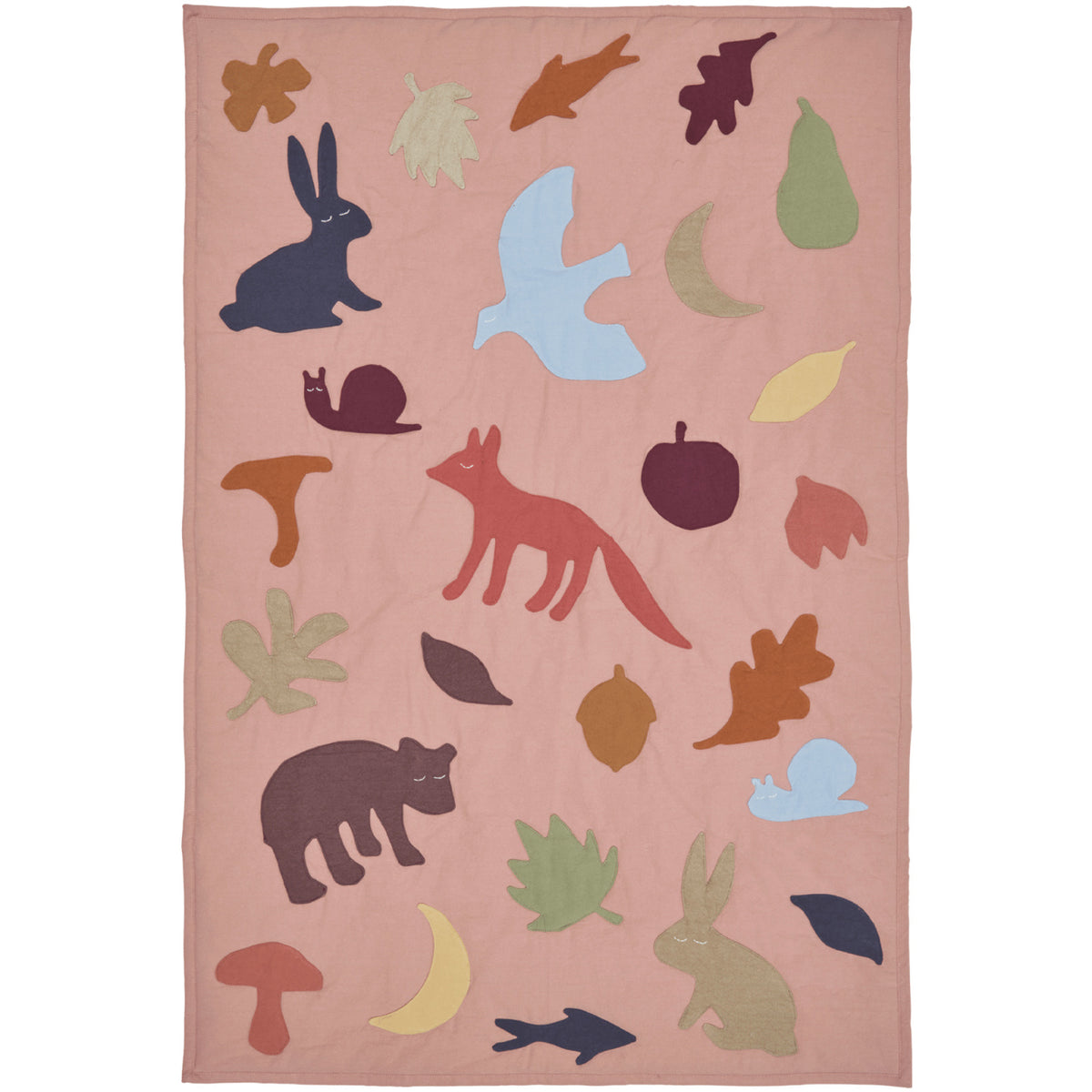 Ferm Living Rose/Multi Lunden 담요