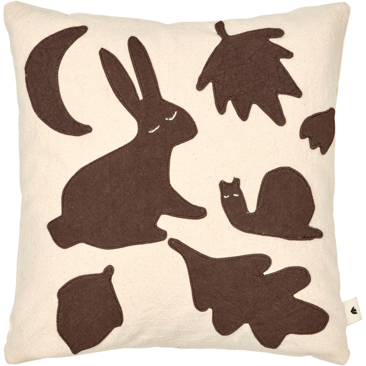 Ferm Living Off-white/Dark Chocolate Lunden 쿠션