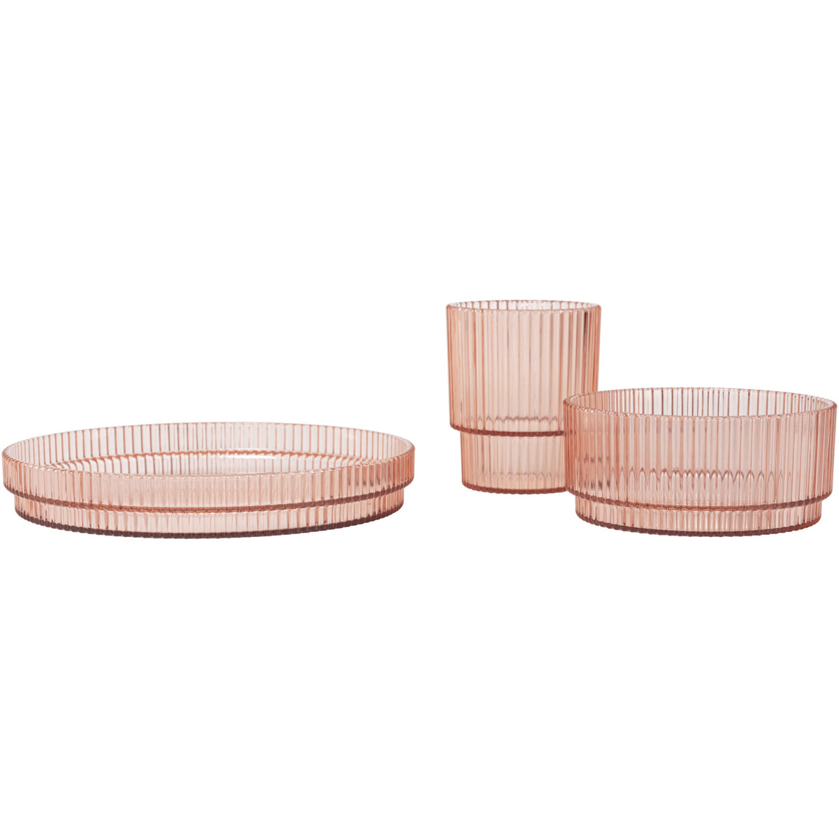 Ferm Living Blush Ripple Kids Dinner Set