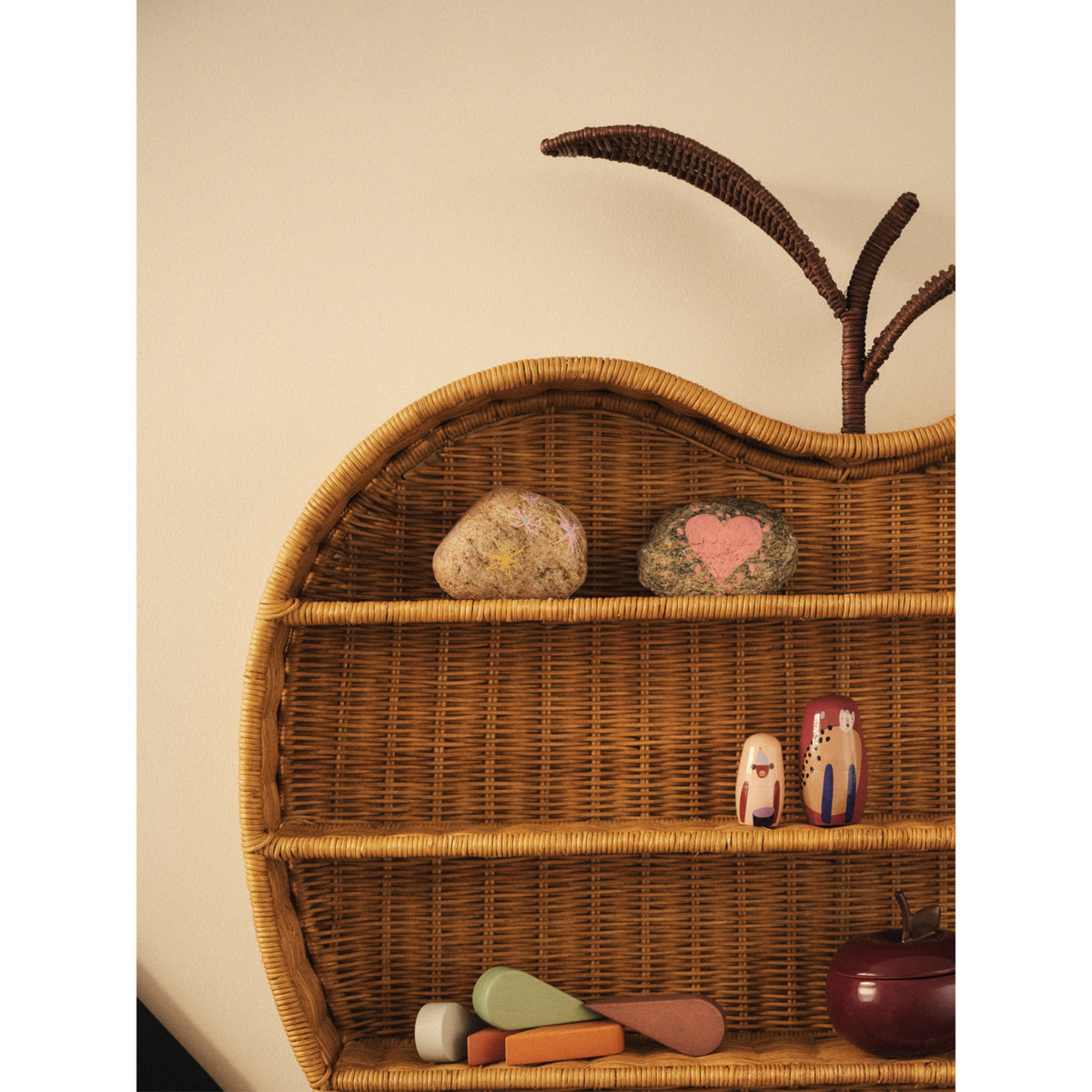 Ferm Living Natural Apple 브레이드 선반 H55