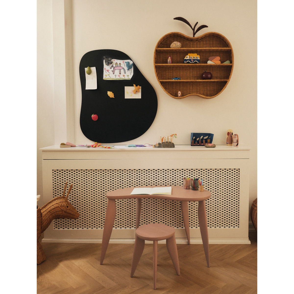 Ferm Living Natural Apple 브레이드 선반 H55