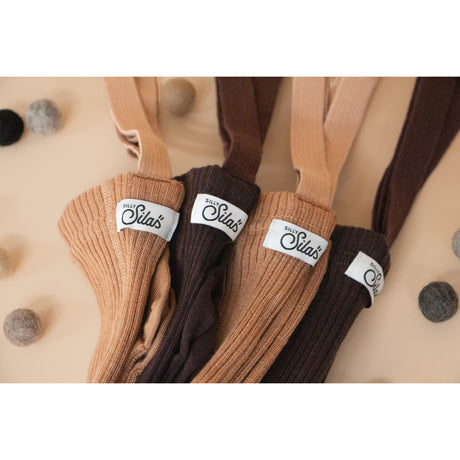Silly Silas Wooly Footless Tights With Braces Cappuccino
