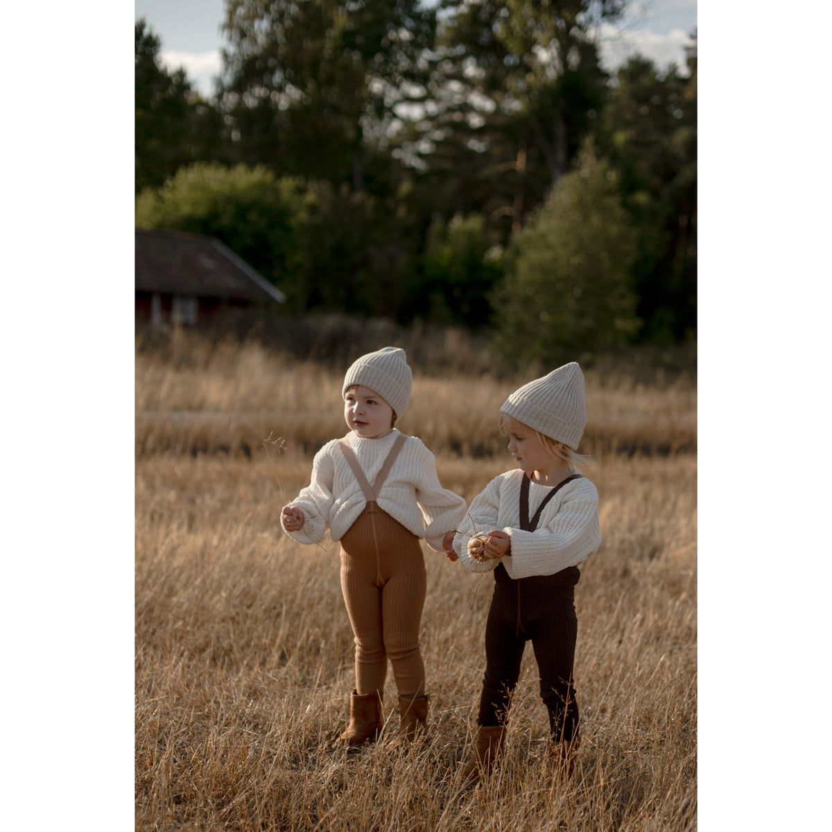Silly Silas Wooly Footed Tights With Braces Cappuccino