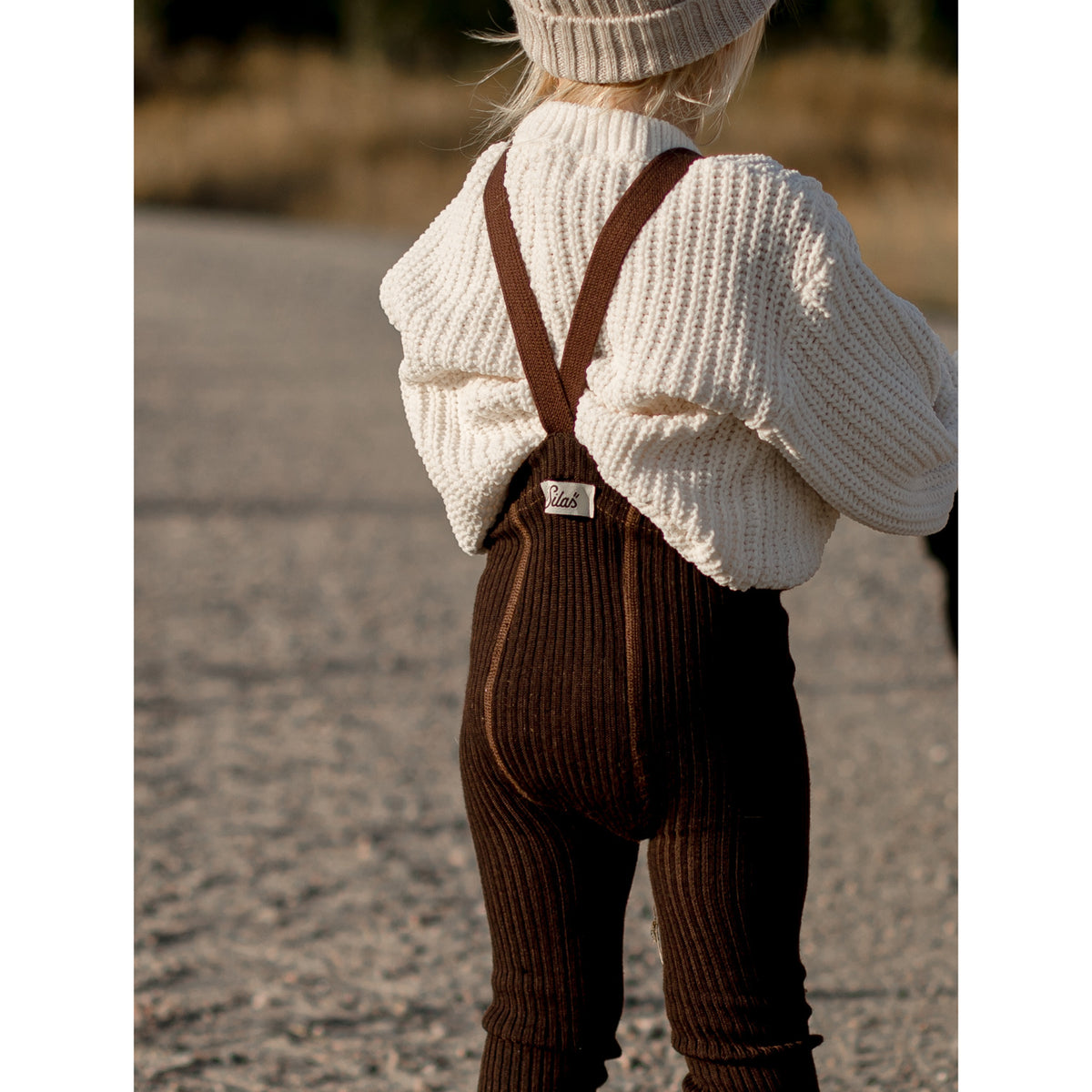 Silly Silas Wooly Footless Tights With Braces Espresso Brown