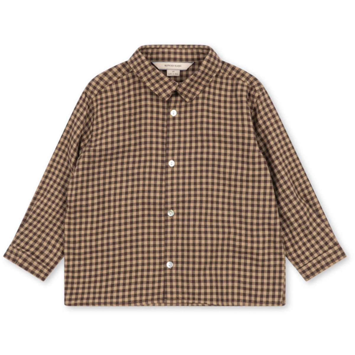 Konges Sløjd Chocolate Check Foret Ls Shirt Gots