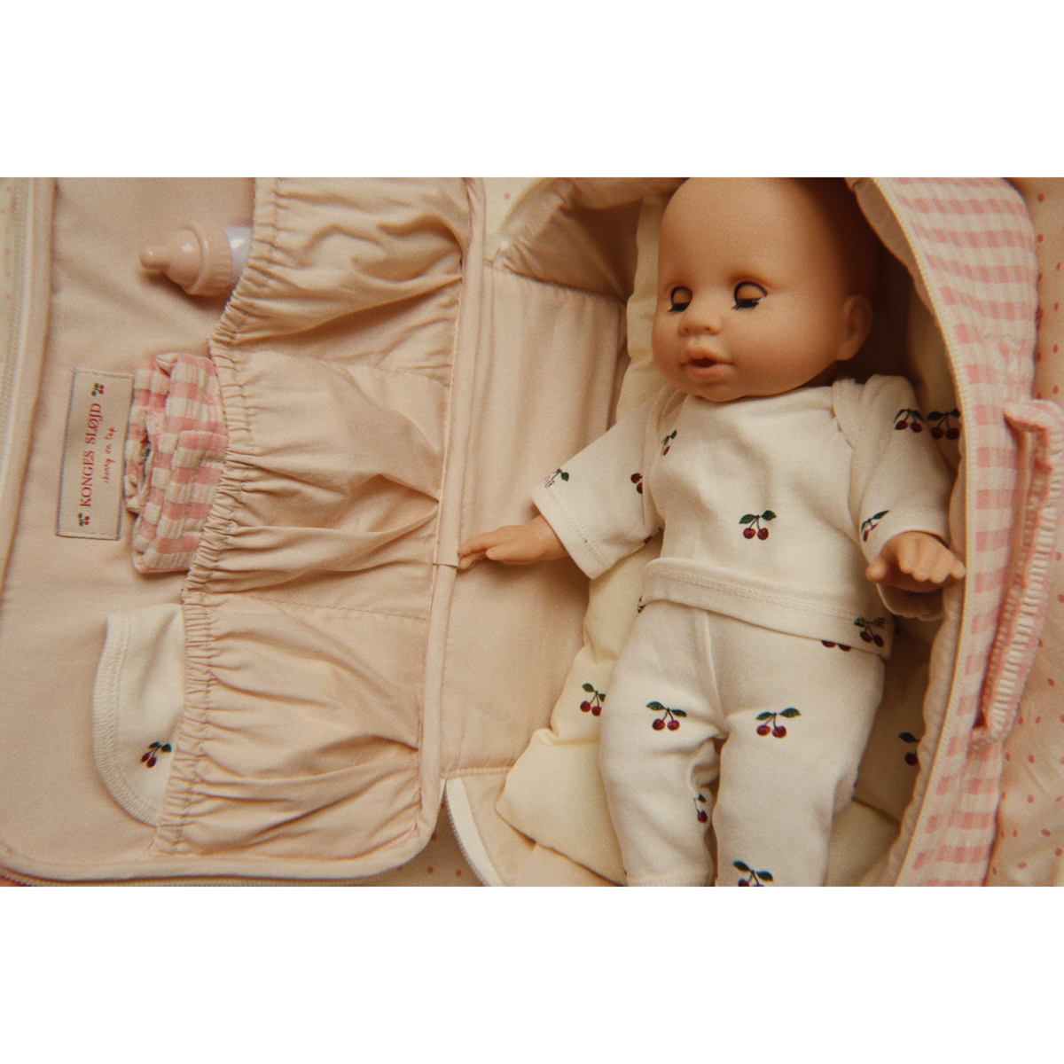 Konges Sløjd Pink Check Baby Doll Nursery Suitcase