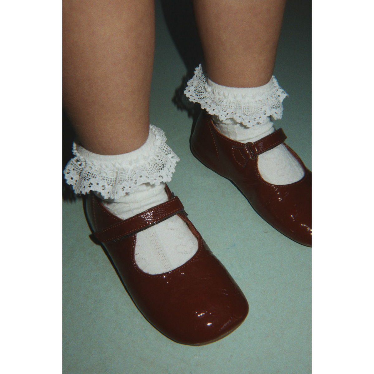 Konges Sløjd Red/Off White 2 Pack Pointelle Frill Socks
