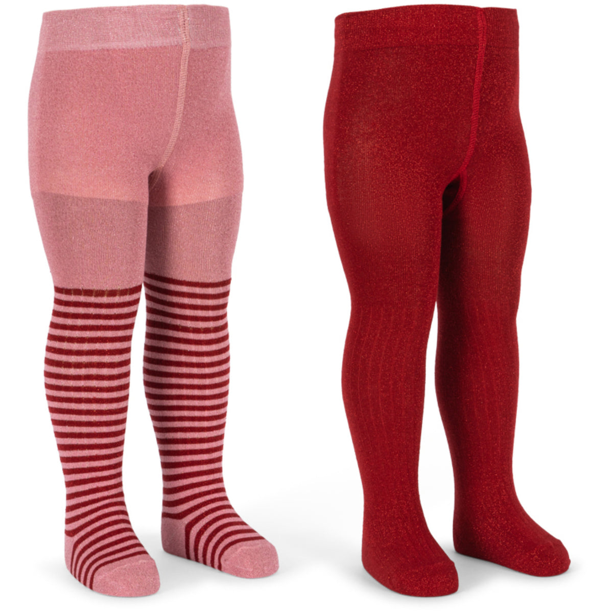 Konges Sløjd Red Stripe 2 Pack Glitter Tights