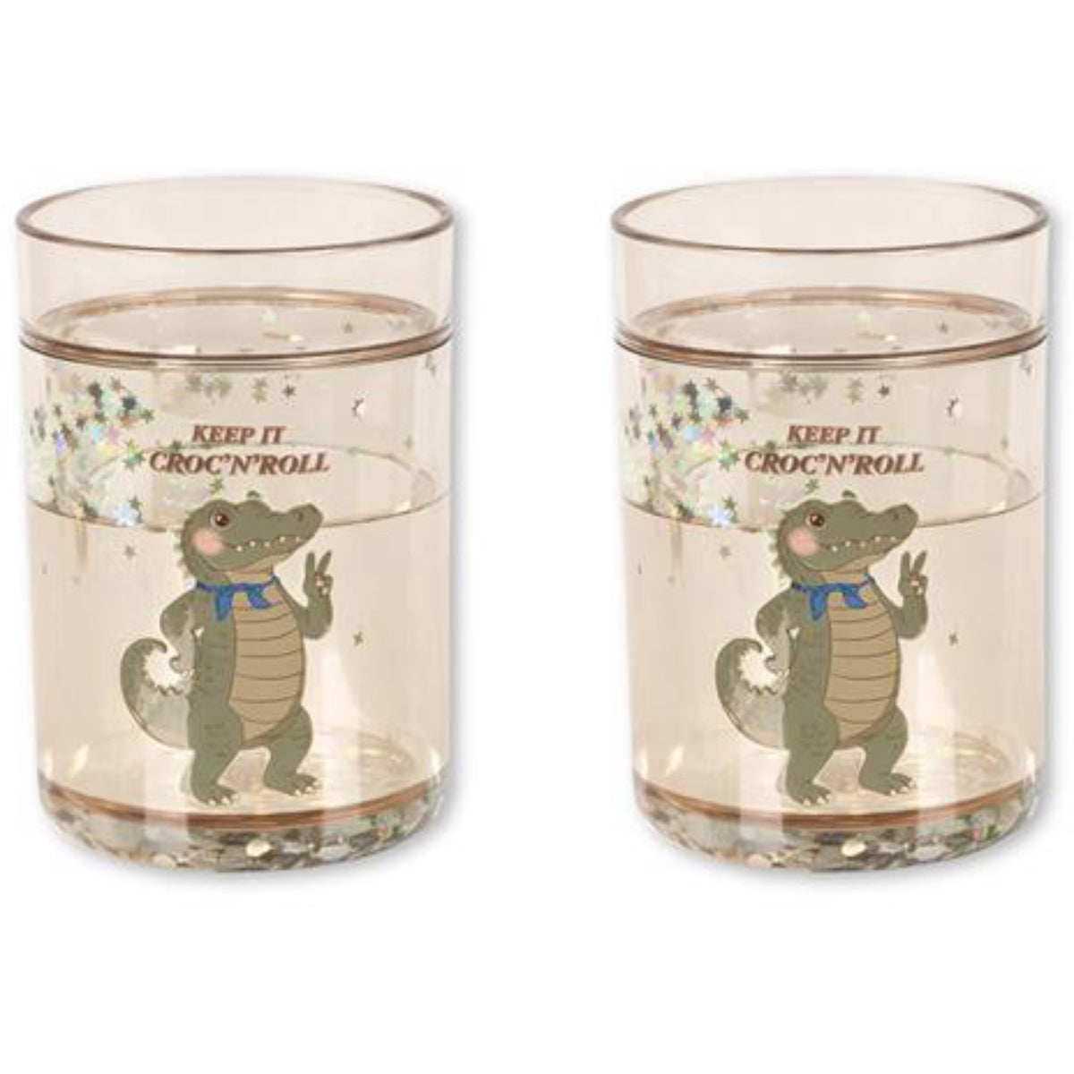 Konges Sløjd Crocodile 2 Pack Glitter Cups