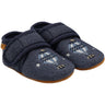 En Fant Vintage Indigo-Blue Wool Slippers W. Embroidery