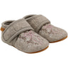 En Fant Sand Melange-Beige Wool Slippers W. Embroidery