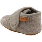 En Fant Sand Melange-Beige Wool Slippers W. Embroidery