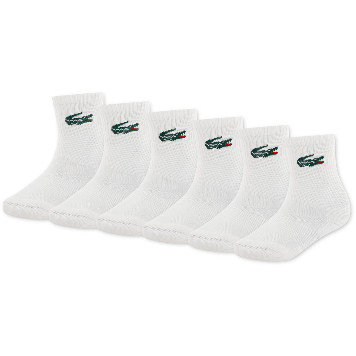 LACOSTE Blanc 6Pk Crew Socks
