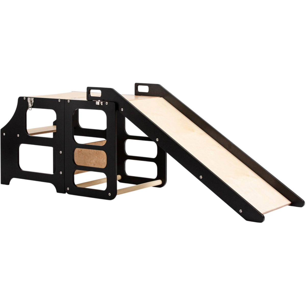 Duck Woodworks Black Foldable EC Kitchen Tower With Slide Set
