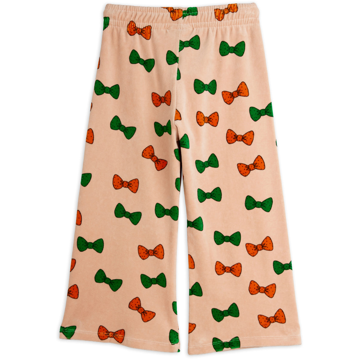 Mini Rodini Pink Bows Aop Velour Trousers