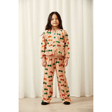 Mini Rodini Pink Bows Aop Velour Baseball Cardigan