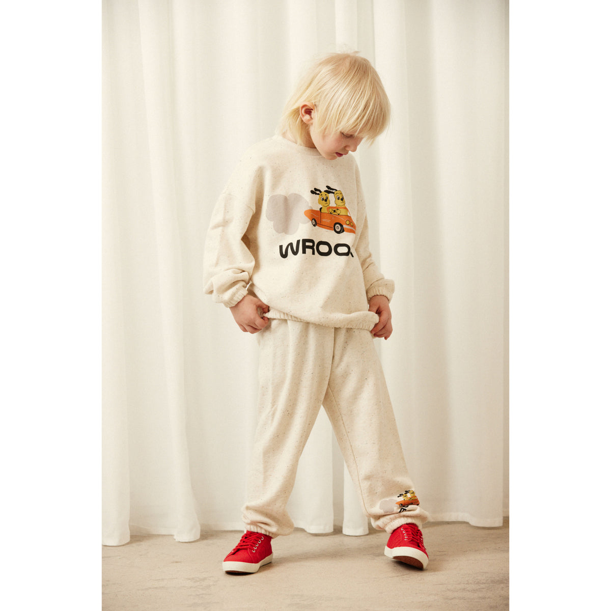 Mini Rodini Off-White Racing Rabbits Sp Sweatshirt