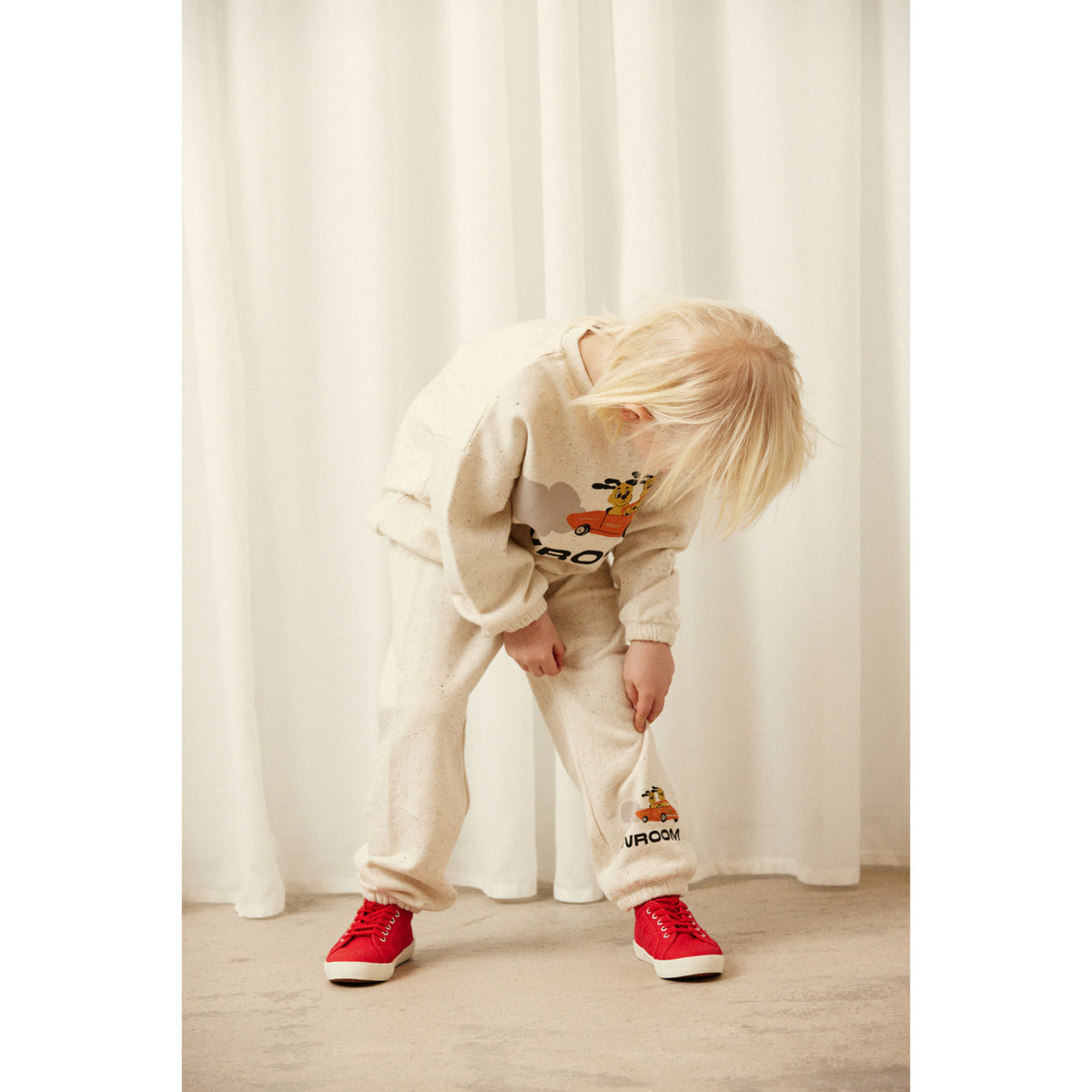 Mini Rodini Off-White Racing Rabbits Sp Sweatpants