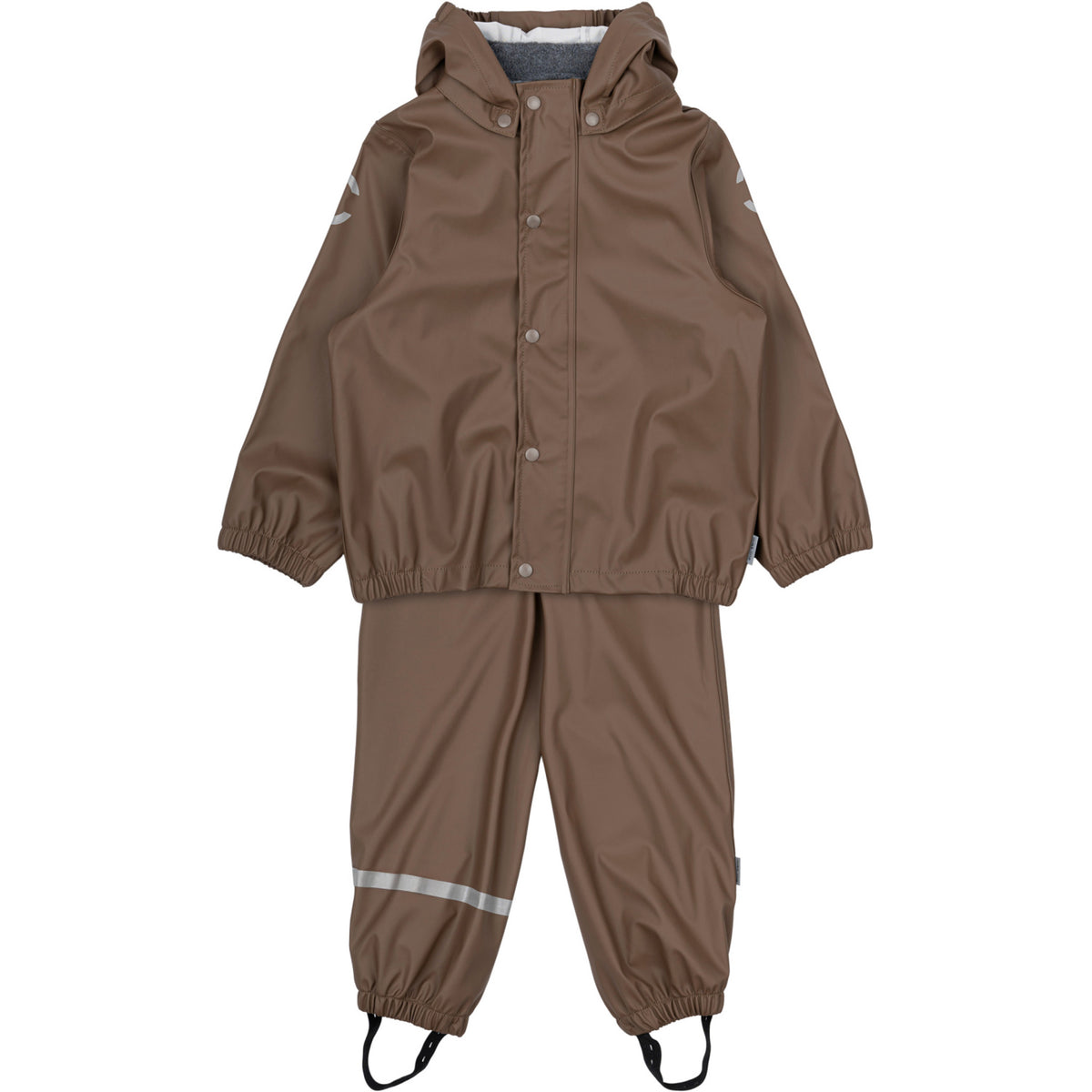 Mikk-Line Chocolate Chip Pu Rain Set W. Susp.