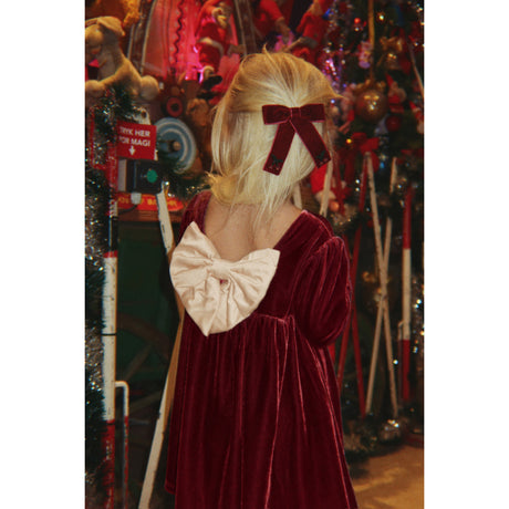 Konges Sløjd x Luksusbaby Red Dahlia Gia Bow Dress Grs