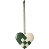 Maileg Metal ornament, Small heart - Dark green