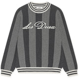 Les Deux Kids Charcoal Melange Striped Signature Knit KIDS