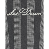 Les Deux Kids Charcoal Melange Striped Signature Knit KIDS