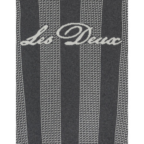 Les Deux Kids Charcoal Melange Striped Signature Knit KIDS