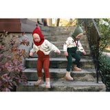 Silly Silas Cotton Tights With Braces Cinnamon Christmas Patterned