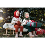 Silly Silas Cotton Tights With Braces Cinnamon Christmas Patterned