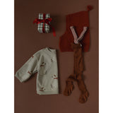 Silly Silas Cotton Tights With Braces Cinnamon Christmas Patterned