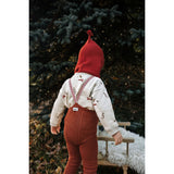 Silly Silas Footless Cotton Tights With Braces Cinnamon Christmas Patterned