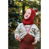 Silly Silas Footless Cotton Tights With Braces Cinnamon Christmas Patterned