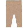 Monsieur Mini Pointelle Croissant Leggings Beige Melange